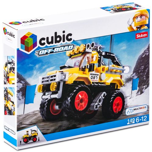 Blocos de Montar Cubic Adventure Off-Road Amarelo 149 Peças Multikids  - BR1480OUT [Reembalado]