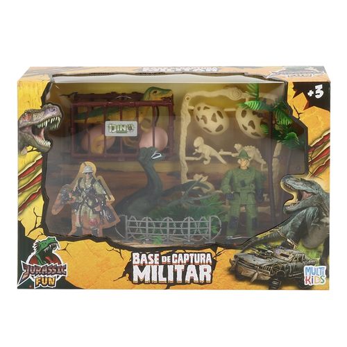 Jurassic Fun Base de Captura Militar 15 PC Multikids - BR1780OUT [Reembalado]