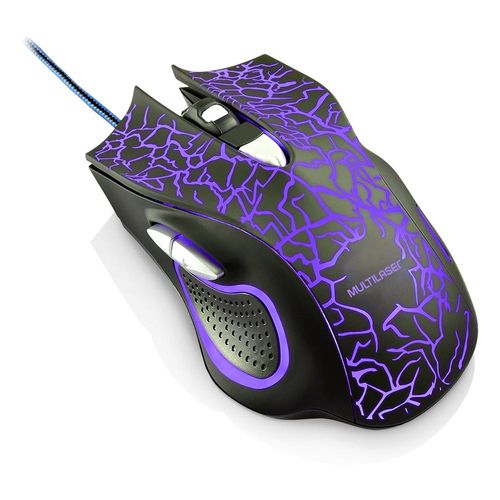 Mouse Gamer 6 Botões LED 3200DPI Preto Multilaser - MO250OUT [Reembalado]