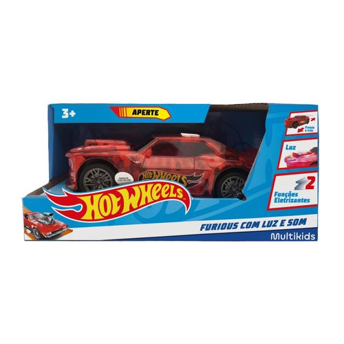 Hot Wheels Carros Furious Vermelho com Luz e Som Multikids - BR1825OUT [Reembalado]