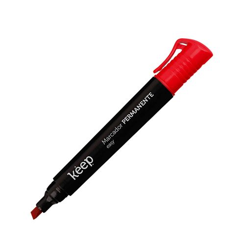 Pincel Marcador Permanente Easy c/ 12 unidades Vermelho Keep - MR051OUT [Reembalado]