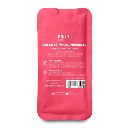 Bolsa Térmica de Gel Rosa Multi Saúde - HC355OUT [Reembalado]