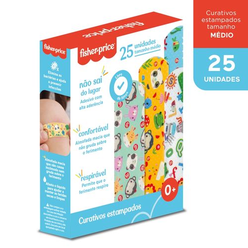 Curativo Estampado Caixa Com 25 Fisher Price -  HC483OUT [Reembalado]