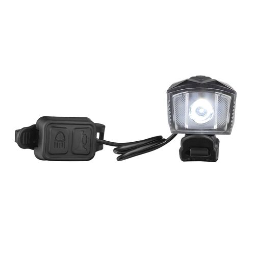 Farol Dianteiro 190L com Buzina e Controle 1200mAh USB Preto Atrio - BI185OUT [Reembalado]