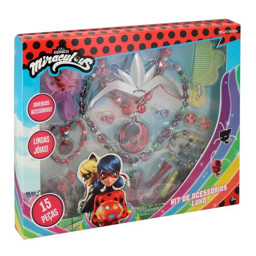 Miraculous Ladybug Kit de Acessórios Luxo 15Pcs Multikids - BR1764OUT [Reembalado]