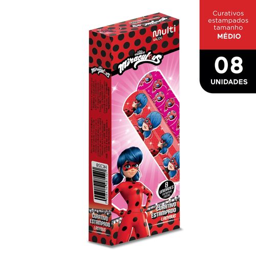 Curativo Estampado Lady Bug com 8 Un Miraculous - HC358OUT [Reembalado]