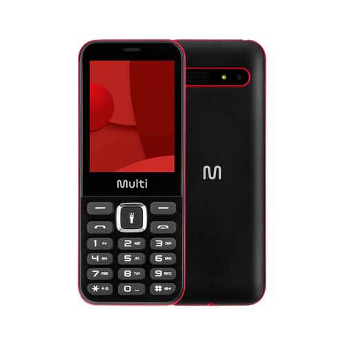 Celular Multilaser Up Max Dual Chip com Tela 2.8 pol + Bateria 1700 mAh + Rádio FM + MP3 + Bluetooth + Câmera Preto - P9135X [Reembalado]