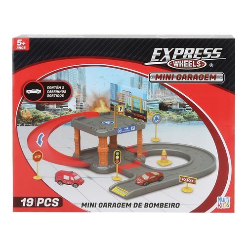 Express Wheels Mini Garagem de Bombeiro com Carrinhos Multikids - BR1839