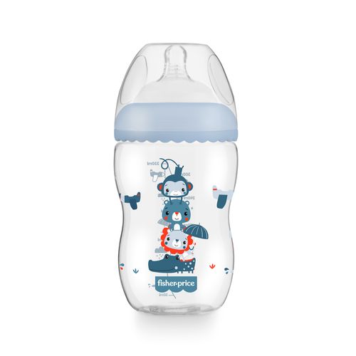 Mamadeira First Moments Marshmallow Azul 330ml +4m Fisher Price - BB1030