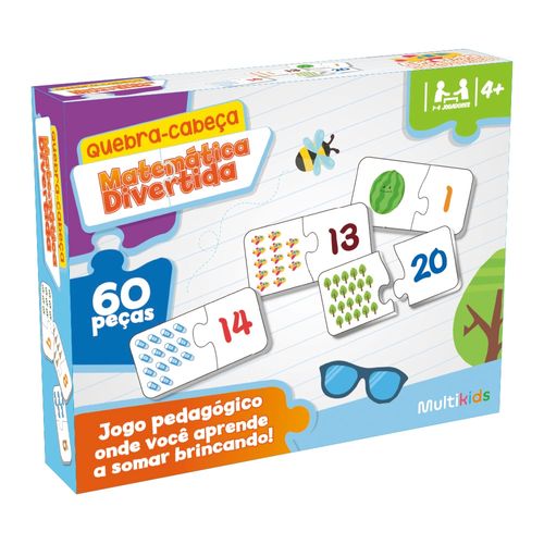 Quebra Cabeça Matemática Divertida 60 Peças Multikids - BR1798