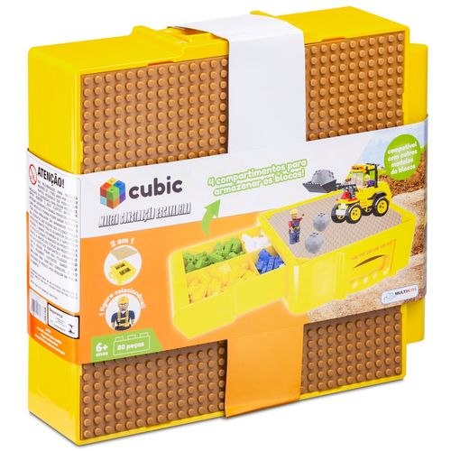Maleta Com Blocos e Base de Construção Escavadeira Cubic Multikids - BR1497