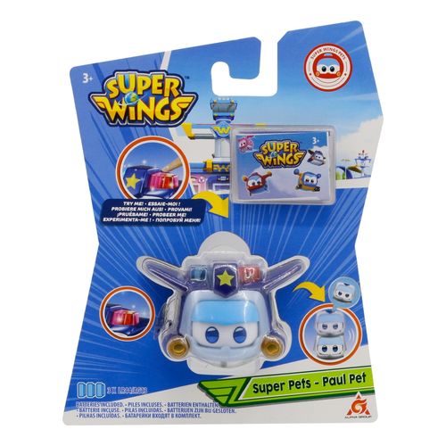 Mini Super Wings Super Pet Paul com Luz Multikids - BR1890