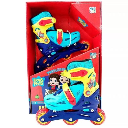 Patins Inline Ajustável 2 em 1 Tam. 31-34 Luccas Neto Multikids - BR1816
