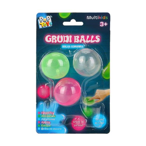 Bolas Adesivas Neon Grudi Balls Multikids - BR1550