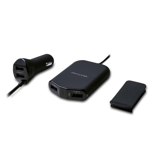 Carregador Automotivo Concept 4 Portas Usb P/ Banco Traseiro Preto Multilaser - CB116