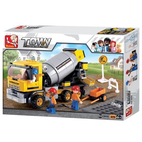 Blocos de Montar Construção Caminhão Betoneira 296 Peças Multikids - BR829