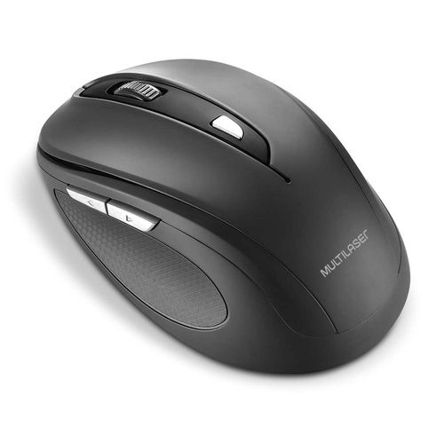 Mouse Sem Fio Comfort Conexão Usb 1600dpi Ajustável 6 Botões Textura Emborrachada Preto - MO237