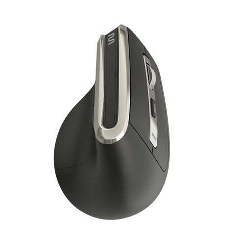 Mouse Ergonômico Vertical Sem Fio MS900 Bluetooth e USB 3200dpi Ajustável 6 Botões Preto Multi - MO382