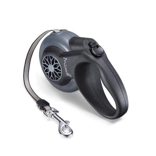 Guia Retrátil Smart Walk Sistema ABS Emborrachada Fita 5m até 25kgs (M) Preto Mimo Conceito - PP038