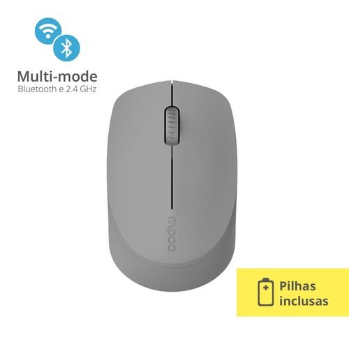 Mouse Rapoo Bluetooth + 2.4 ghz White s/ Fio Pilha Inclusa - RA010