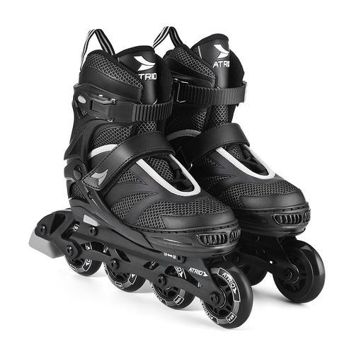 Patins Preto/Cinza Inline Regulável Tamanho 33-36 M Atrio - ES308