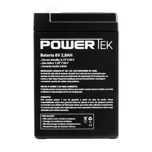 Bateria 6v 2,8ah Powertek - EN002