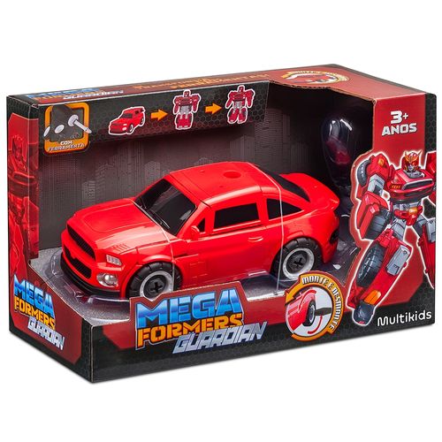 Carrinho Transformável Megaformers Guardian Corrida Vermelho com Ferramenta Multikids - BR1756OUT [Reembalado]