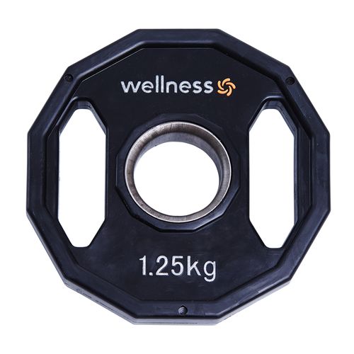 Anilha Olímpica Poliuretano 12 Faces de1,25 KG Wellness - WK015