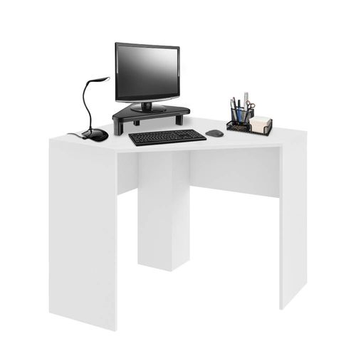 Mesa de Canto para Computador 90x90cm Branco Fosco Multi - EI076