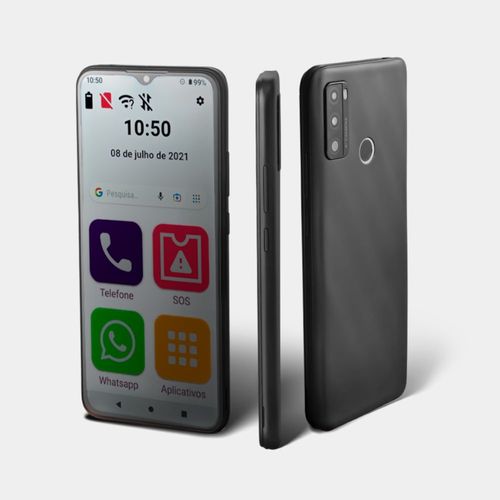 Smartphone Obasmart Conecta Max Preto + Kit - OB045