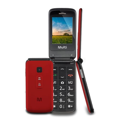 Celular Flip Vita Multilaser Dual Chip MP3 vermelho - P9021