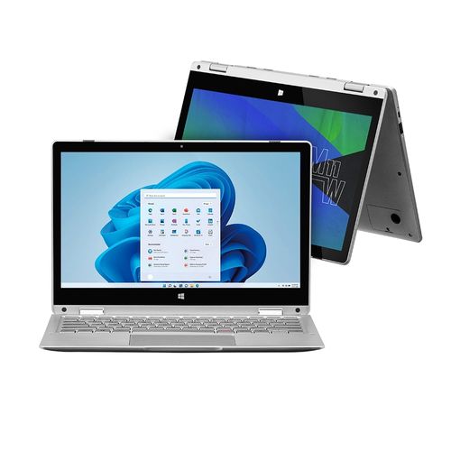 Note 2 em 1, com Windows 11 Home, Processador Intel Celeron,  64GB+64GB, Tela 11,6 Pol + Microsoft 365 Personal e 1TB na Nuvem - PC281