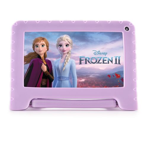 Tablet Multi Frozen II com Controle Parental 2GB RAM + 32GB + Tela 7 pol + Android 13 (Go edition) + Processador Quad Core Preto -  NB398