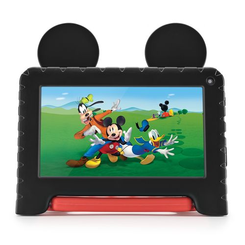 Tablet Multi Mickey com Controle Parental 2GB RAM + 32GB + Tela 7 pol + Android 13 (Go edition) + Processador Quad Core Preto - NB395