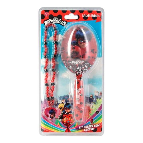 Kit de Beleza com Escova e Colar Miraculous Ladybug Multikids - BR1762OUT [Reembalado]