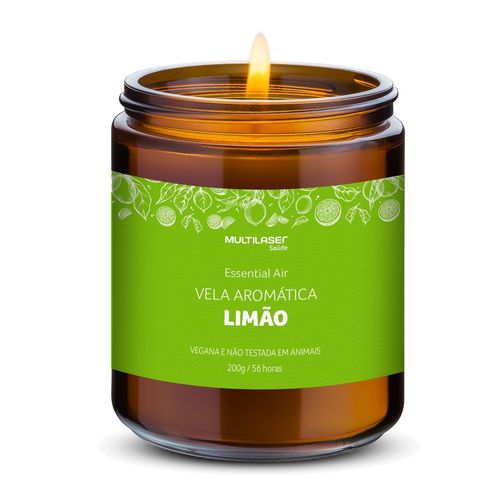 Vela Aromática de Limão - 200g - Multi Saúde - HC524