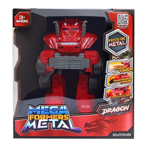 Carrinho Transformável Megaformers Metal Dragon Multikids - BR2043