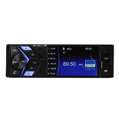 Autoradio Evolve New Groove Bluetooth MP5 Tela 4" 4x45W RMS FM/SD/USB/AUX APP - P3362OUT [Reembalado]