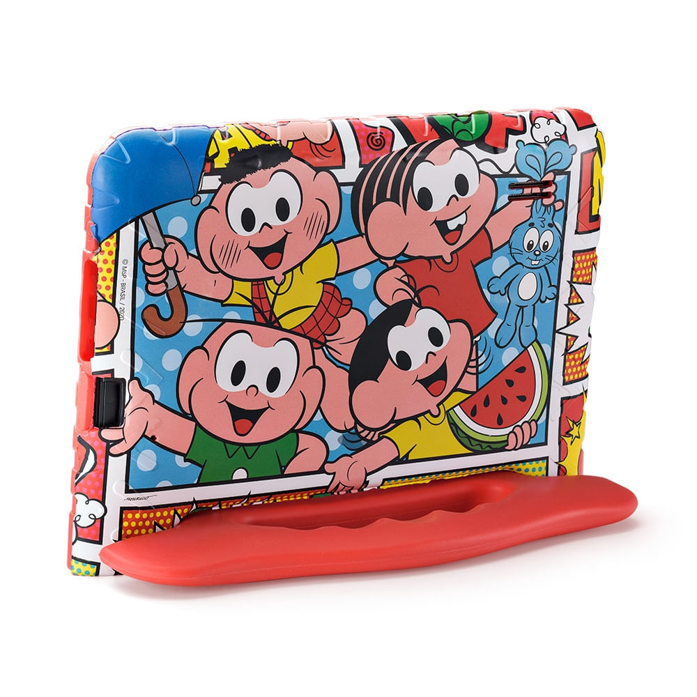 Encontraproduto.com.br - Tablet Infantil Turma da Monica Multi com Controle Parental Wi-fi Tela 7 pol + 4GB RAM + 64GB  - NB415OUT [Reembalado]