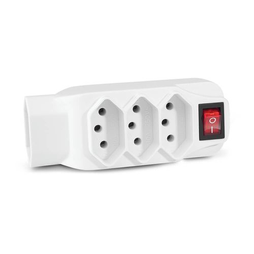 Adaptador L De Energia Novo Padrão 4 Tomadas Multi - WI246OUT [Reembalado]