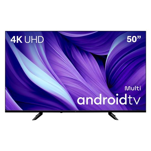 Smart TV 50" Multi 4K DLED Android TV 2 USB 3 HDMI com Comando de Voz - TL067MOUT [Reembalado]