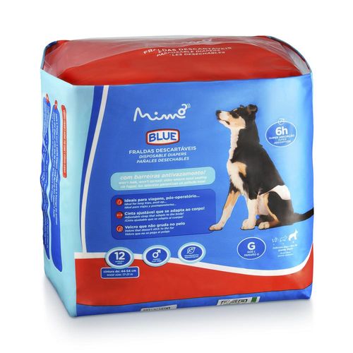 Fralda Higiênica Macho Tam. G 12pcs Blue Mimo - PP377