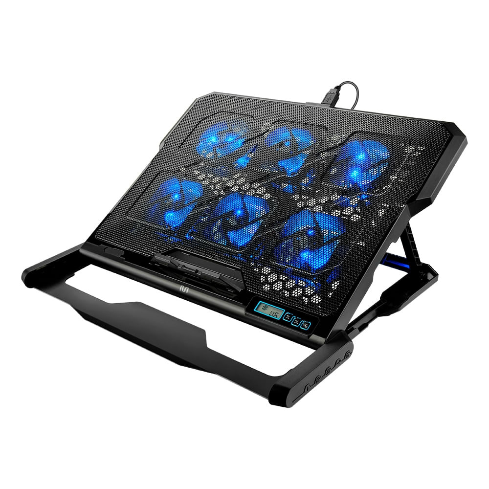 Cooler Para Notebook Com 6 Fans Led Azul Hexa Cooler - AC282OUT [Remanufaturado]