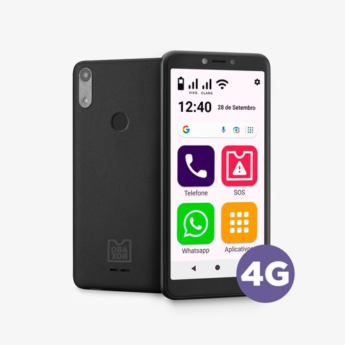 Celular Obasmart Conecta 4G 32gb Bluetooth Câmera 5MP Preto - OB043OUT [Reembalado]