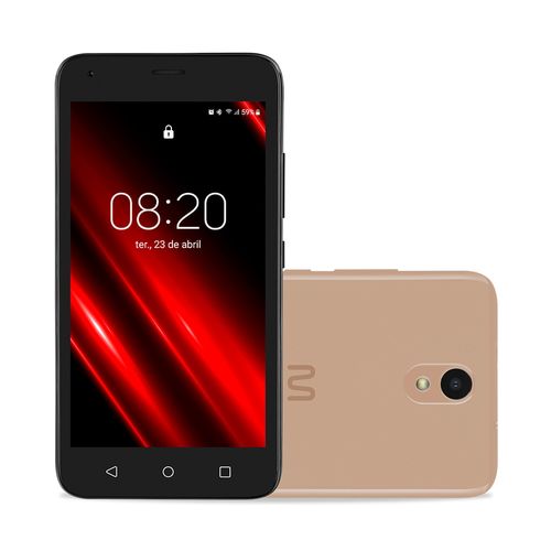 Smartphone Multi E Pro 4G 32GB Wi-Fi 5 pol. Dual Chip Câmera 5MP + 5MP Android 11 (Go edition) Dourado - P9151OUT [Reembalado]