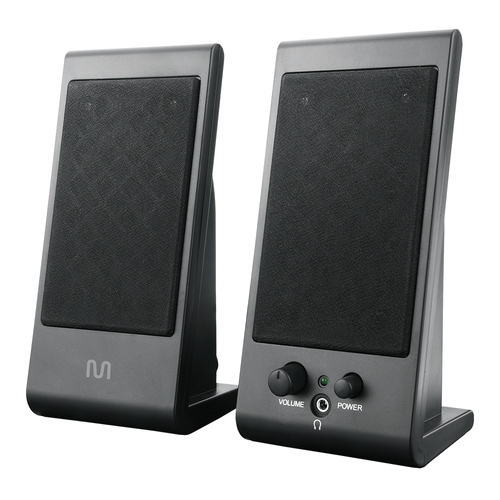 Caixas de Som 2.0 3w Rms Alimentação Usb Conexão P2 Controle Volume Cinza - SP009OUT [Reembalado]