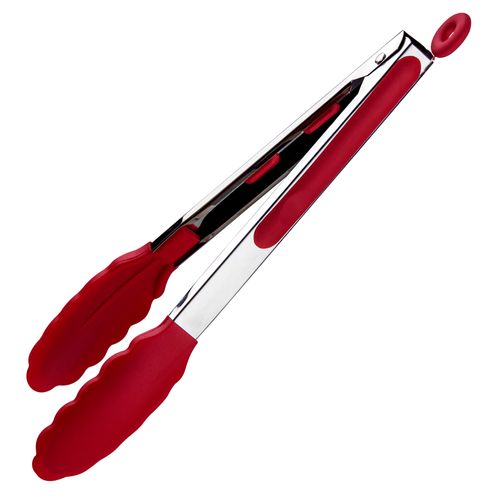 Pegador Multiuso de Alimentos em Inox e Silicone 30CM Vermelho Up Home - UD191OUT [Reembalado]