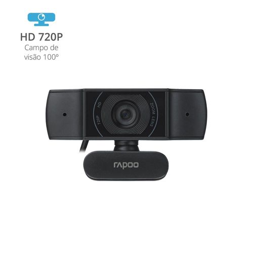 Webcam Rapoo 720p Foco Automático C200 - RA015OUT [Reembalado]