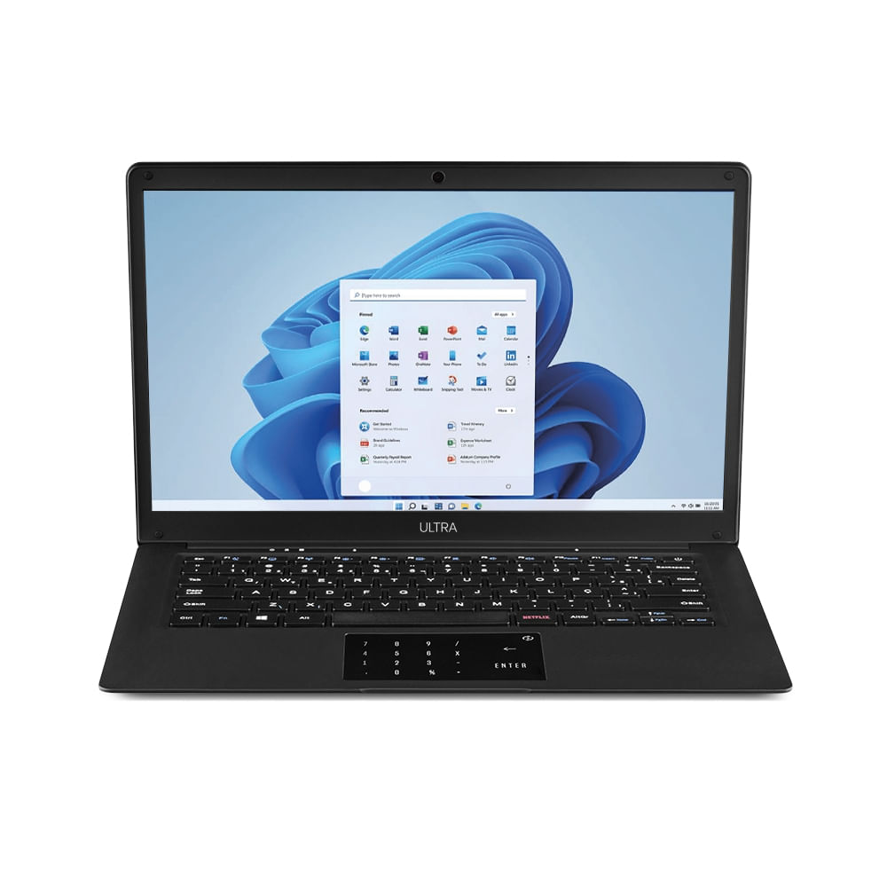 Encontraproduto.com.br - Notebook, Windows 11 Home, Processador Intel Celeron, Memória 128GB 4GB Ram, Tela HD 14,1 Preto Ultra - UB240OUT [Reembalado]