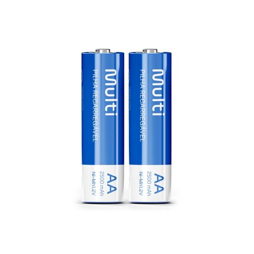 Pilhas Recarregáveis AA 2500Mah Com 2 Unidades - CB053